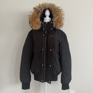 NEW S Rudsak Real Fur Men’s Bomber Jacket